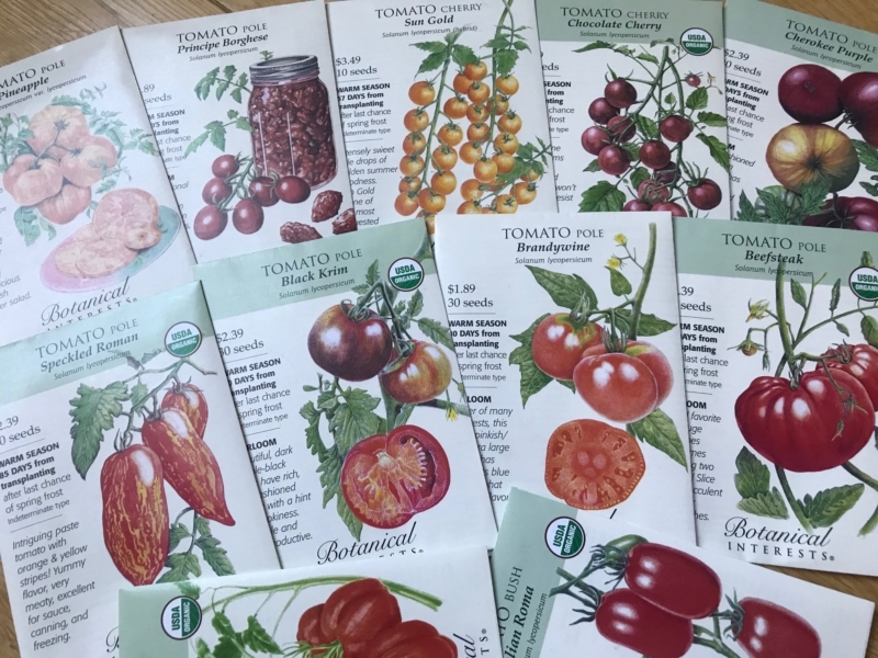 tomato seed packets